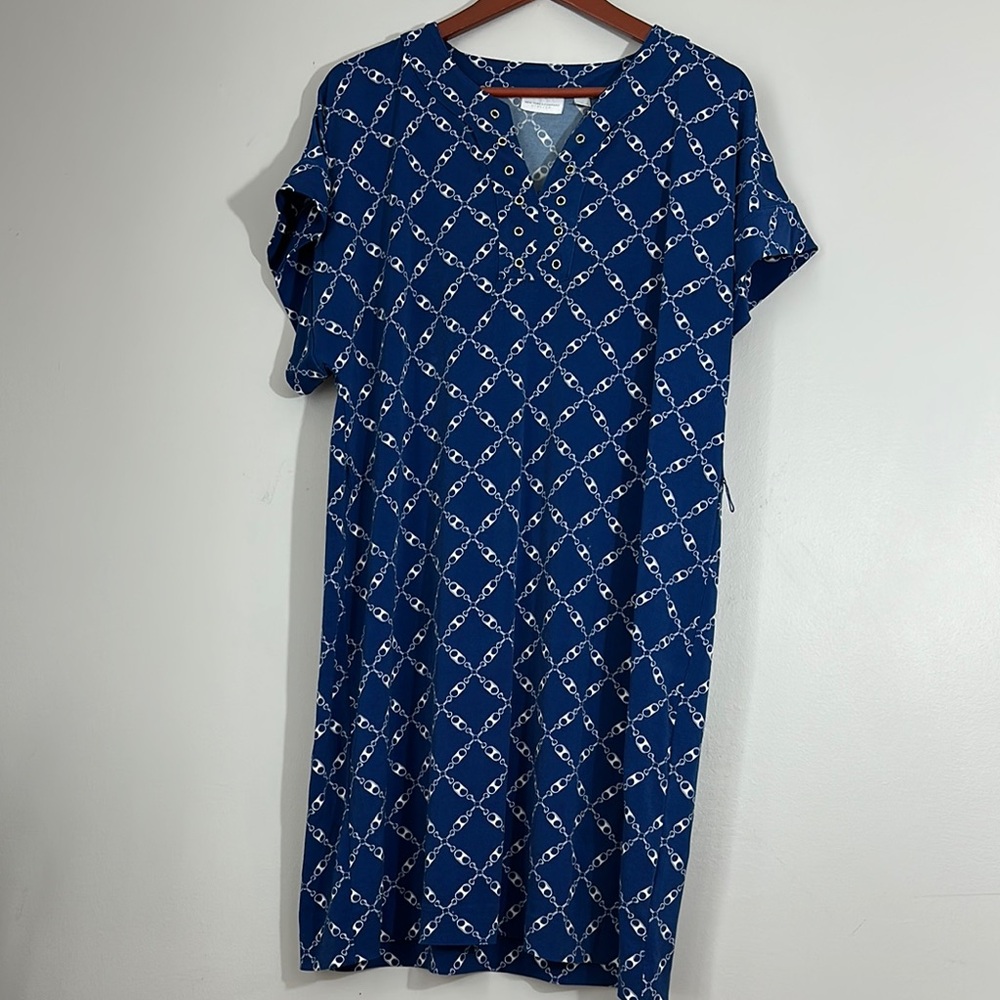Blue Patterned Women's Dress